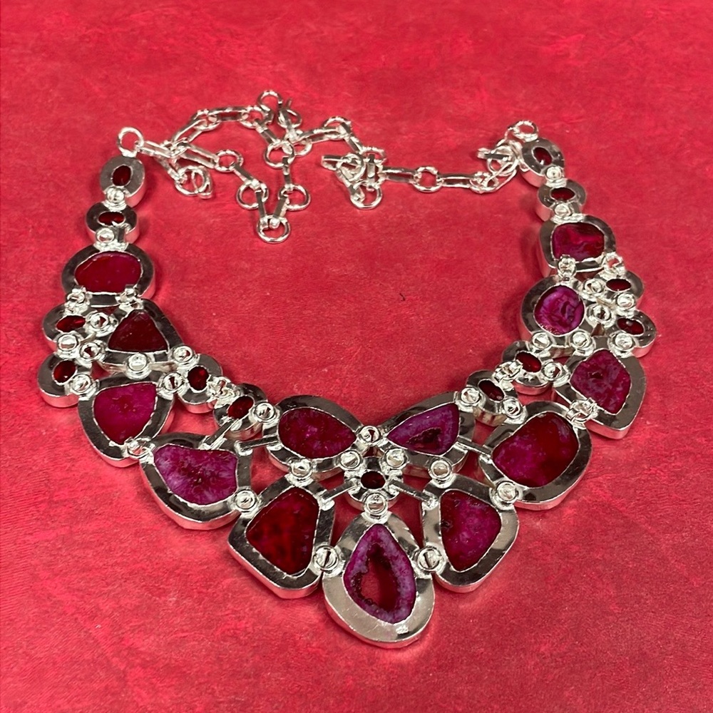 Druzy Quartz Statement Necklace. - image 4